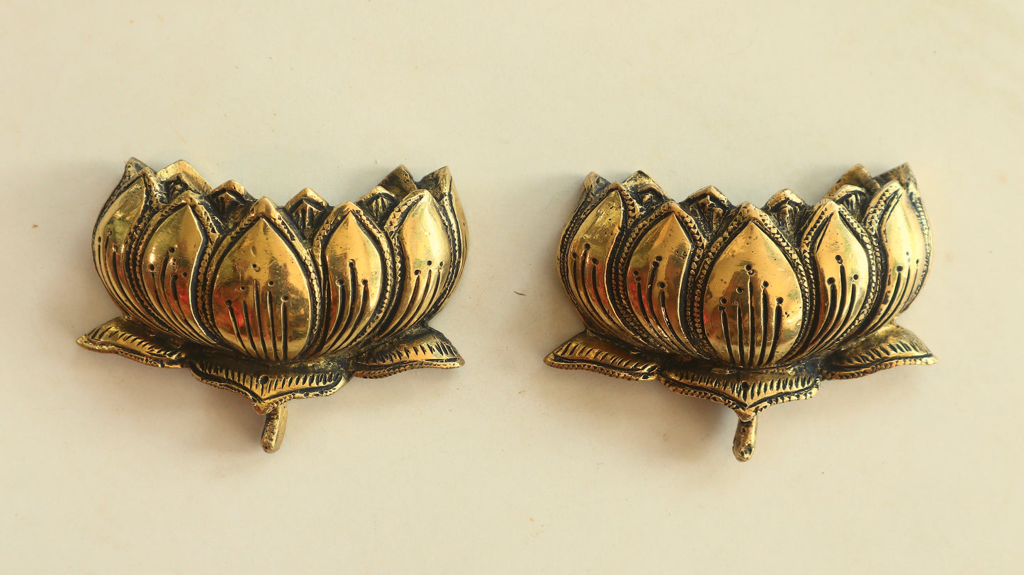 Brass Lotus Wall Decor (Set of 2)