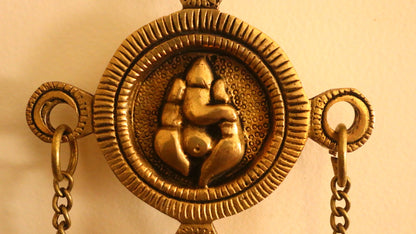 Brass Ganesh Engraved Hanging Bell (Set of 2)