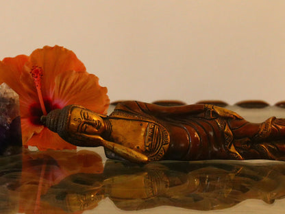 Red Brass Sleeping Buddha