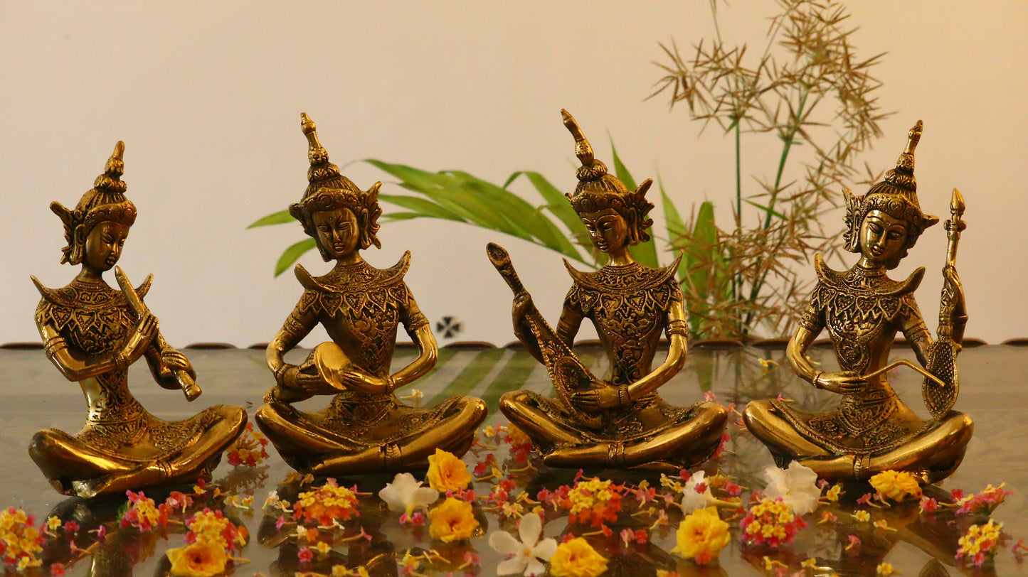 Brass Musical Set (Set of 4)