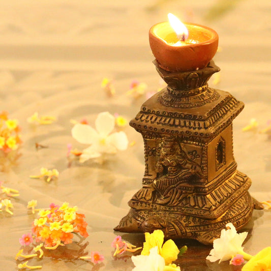 Brass Vintage Turtle Diya